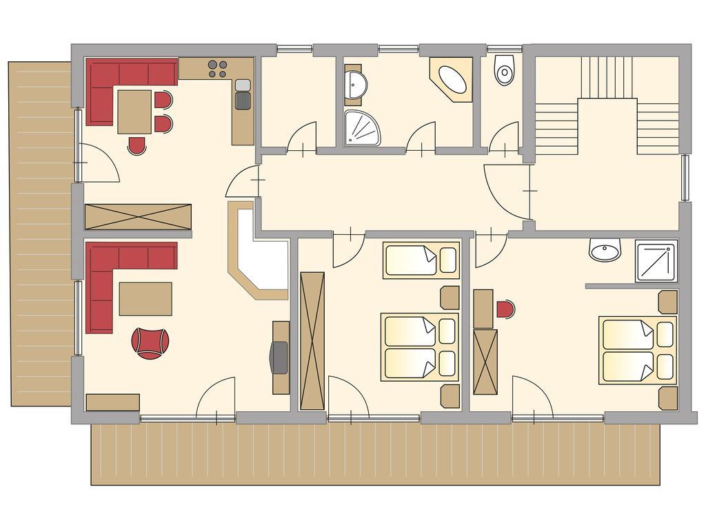 Appartement Knapp Wald im Pinzgau Ruang foto
